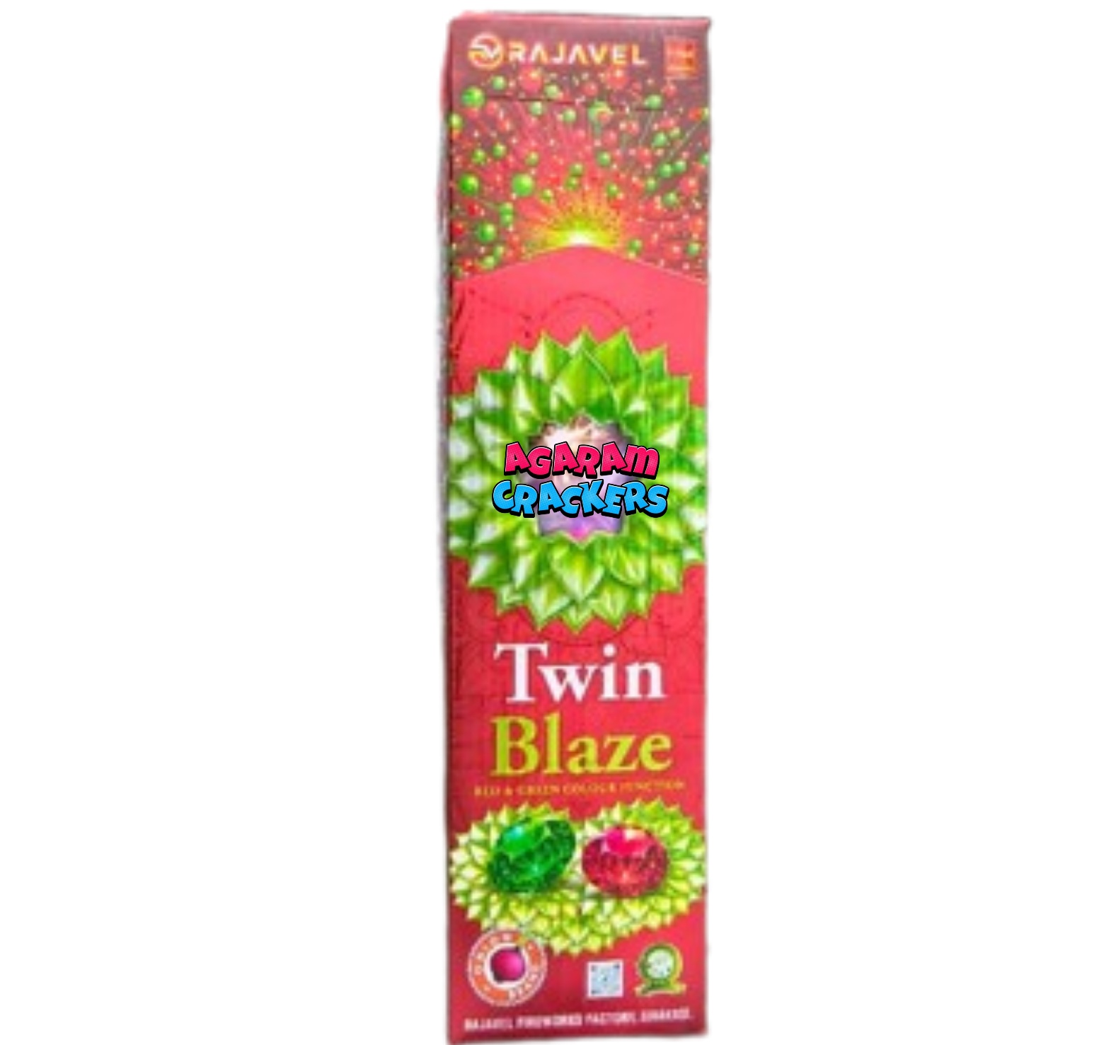 3" Twin Blaze (red & green)